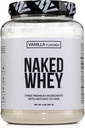 ΝΑΚΕΔ Whey Vanilla Protein Powder - Μόνο 3 συστατικά - Grass Fed Whey Protein Powder, Vanilla Flavor, και οργανική ζάχαρη καρύδας, χωρίς ΓΤΟ, χωρίς σόγια, και χωρίς γλουτένη - 24 εξυπηρετούν