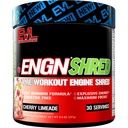 EVL Ultimate Preworkout Powder - Θερμογόνος καύση λίπους Preworkout Powder Drink for Lasting Energy Focus and Stamina - ENGN Shred Intense Fat Burning Creatine Free Preworkout Drink - Cherry Limeade