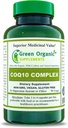 Green Organic Συμπληρώματα Coq 10 Complex, Ubiquinone, 90 VCaps, Υψηλή απορροφήσιμη, μη ΓΤΟ, Χωρίς γλουτένη (Single)