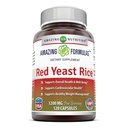 Amazing Formulas Red Yeast Rice 1200mg Per Serving Capsals Supplement 