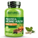 NATURELO Prostate & Urinary Health, Comprehensive Formula with Saw Palmetto, Pygeum, Tumeric, Plant Sterols, Broccoli και Lycopene, 60 κάψουλες χορτοφάγων