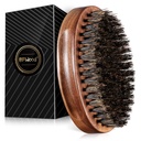 BFWood Boar Bristle Beard Brush - Μαύρο ξύλο Walnut Στρατιωτικό στυλ, Ανδρικό ξύλινο μουστάκι