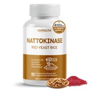 NATTOKINASE 11-σε-1 Formula - με Red Yeast Συνένζυμο Ρύζι Q-10 Quercetin, Γαϊδουράγκαθο γάλακτος, Resσβερατρόλη - Μη-GMO, Χωρίς γλουτένη, Χωρίς σόγια