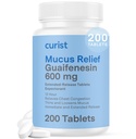 Curist Guaifenesin 600 mg δισκία παρατεταμένης αποδέσμευσης (200 δισκία χωρίς βαφή) - Reventorant Mucus Relief, Generic Guaifenesin 600 mg, (Bulk Pack)