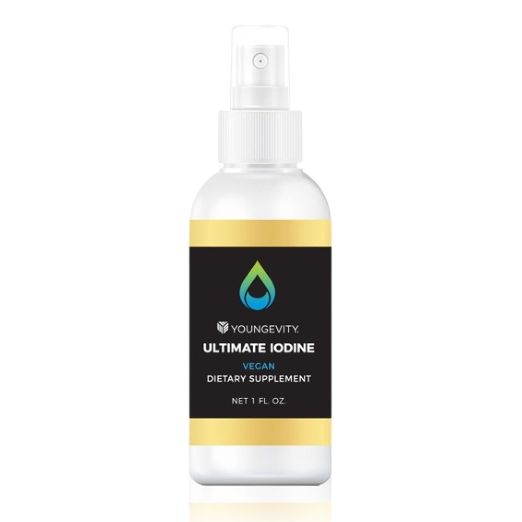 Συμπλήρωμα Iodine Ultimate Youngevity – Συμπλήρωμα Vegan με 300 mcg Iodine, B12, Ψευδάργυρος, Σελήνιο & Χαλκός – Υγρό για Ενέργεια, Μεταβολισμός, Ισορροπία ορμονών – Μη ΓΤΟ, Χωρίς Γλουτένη