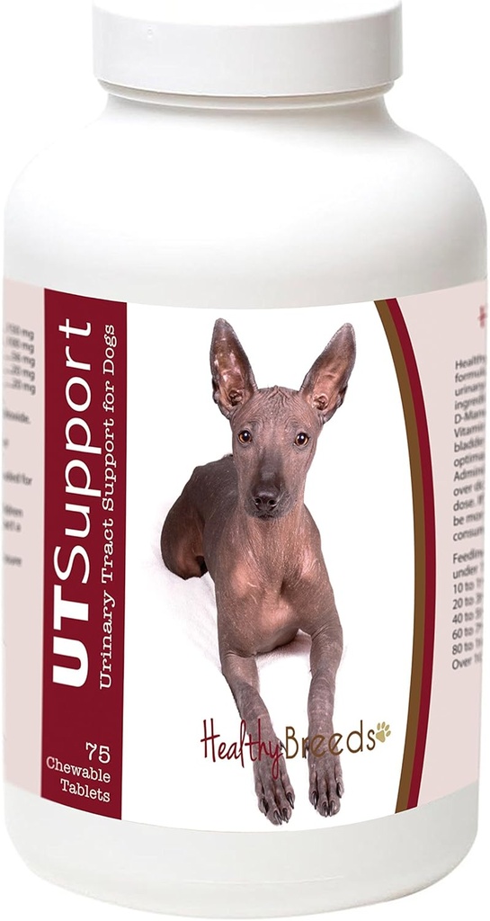 Υγιείς Φυές Xoloitzcuintli Cranberry Chewables - UT Υποστήριξη - Αποτελεσματική στην καταπολέμηση των βλαβερών βακτηριδίων & την πρόληψη της μόλυνσης στην κολπίτιδα του σκύλου σας - 75 κόμης