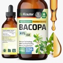 BIO KRAUTER Bacopa Monnieri συμπλήρωμα υγρό - Brain Support Brahmi - Αλκοόλ & Ζάχαρη Δωρεάν Υγρό Βότανο Bacopa Σταγόνες 4 Fl.Oz.