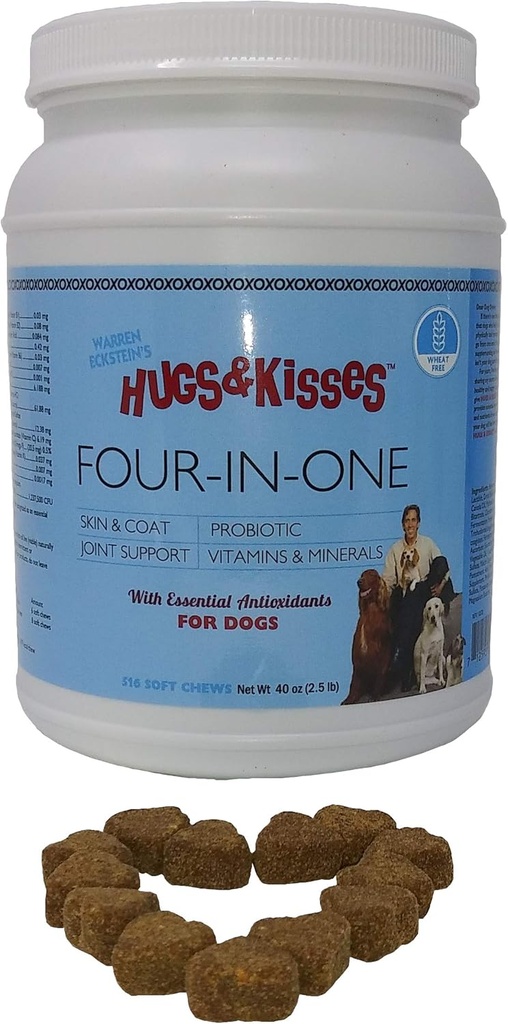 HUGS & KISSES Warren Eckstein Four-in-One Dog Βιταμίνη Ορυκτή θεραπεία