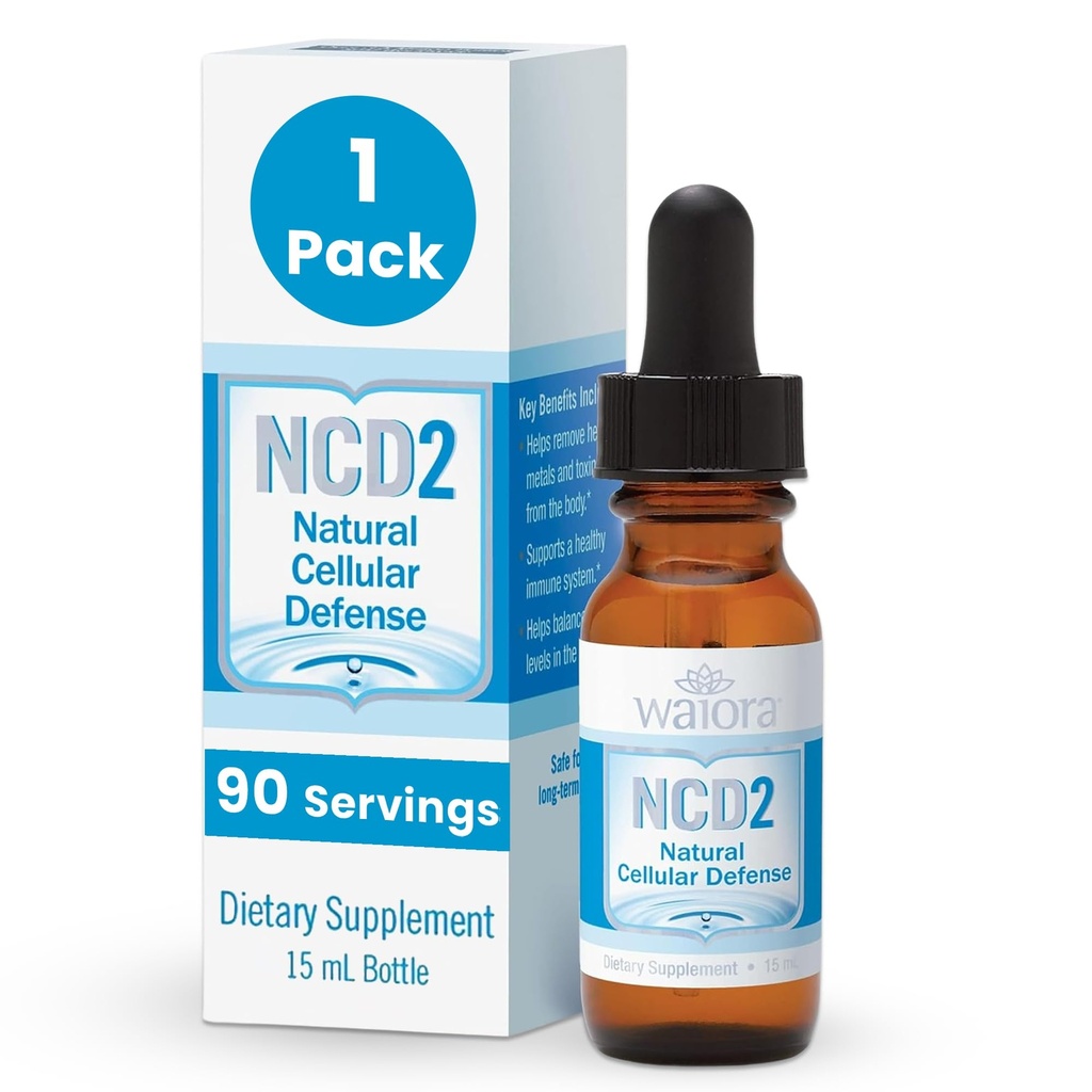 Waiora NCD2 Ενεργοποιημένο Best Pure Zeolite Liquid Drops – Natural Body Cleanse & Immune Support with Zeolite Clinoptiolite Liquid, pH Balance Formula, All-Natural – 1 Bottle (0,5 oz.), 90 Servings