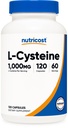 Nutricost L-Cysteine 1000mg, 120 Capsules - Non-GMO, Gluten Free Supplement, 500mg Per Capsule