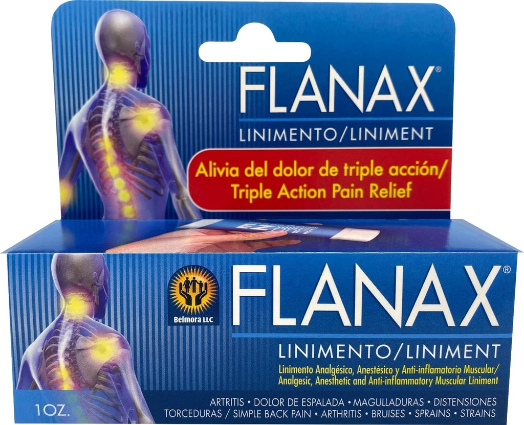 Flanax Pain Relief Cream, Fast Active Aintment για μυϊκούς πόνους, οσφυαλγία, και Strains, βοηθά στη μείωση της φλεγμονής και τη βελτίωση της αθλητικής απόδοσης, 1 oz