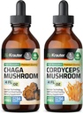 BIO KRAUTER Chaga Mushroom Βάμμα 4 Fl. Oz. & Cordyceps Mushroom Tincture 4 Fl. Oz.