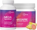 Microbiome Labs MegaSporeBiotic (60 κάψουλες) + MegaPre (5.5 oz σκόνη) Προβιοτικό προβιοτικό Bundle - Spore Βασισμένο προβιοτικό με Prebiotic Fiber σκόνη