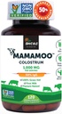 MamaMooTM Colostrum Powder >50% IgG, Grass Fed, First Non GMO Επαληθευμένο Colostrum, Gut Health Bloating Immunity Skin & Hair, Περιέχει 400+ Βιοενεργά θρεπτικά συστατικά, Third Party Lab Tested (120 κάψουλες)