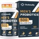 Προβιοτικά για άνδρες, 500 δις CFUs & 12 Strains Mens probiotic, με Turmeric, Cranberry, Goji - Probiotics για Digestive Health, Gut, Immune & Bloating, Prostate & Urinary Tract Health, 60 κάψουλες