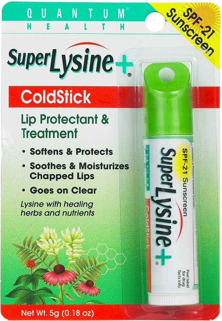 Quantum Super Lysine και Cold Stick Tube Protector Lip Protector και Ψυχρή Θεραπεία - 0.18 oz