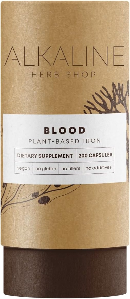 Alkaline Herb Shop Blood Supplement 200 Capsules (Iron)