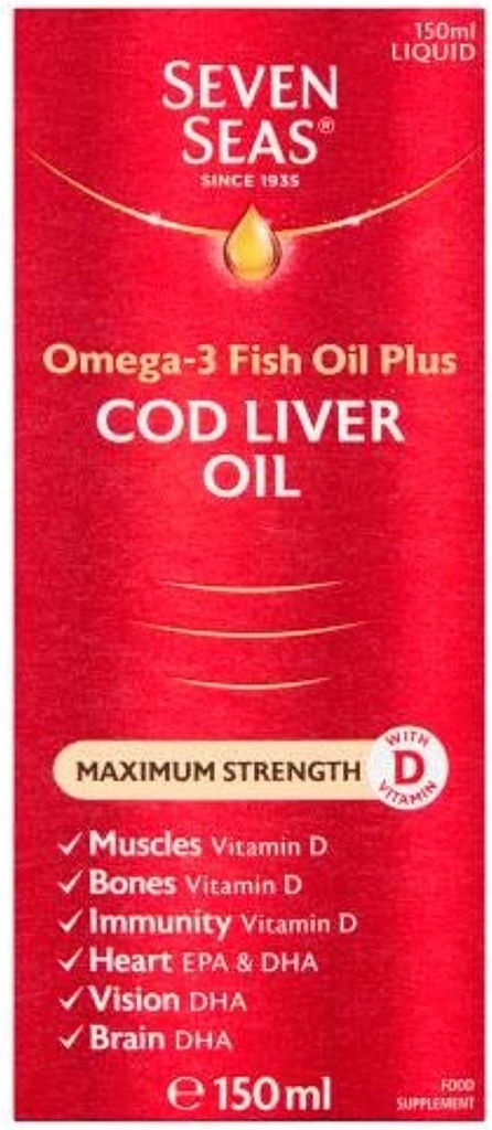 Seven Seas Pure Cod Liver Oil Extra High Strength 150ml