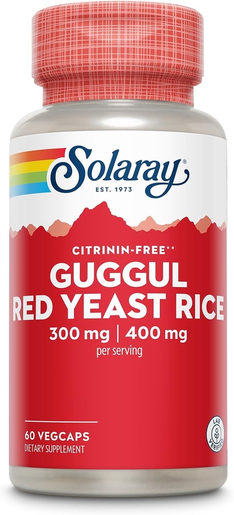 SOLARAY Guggul Gum Extract & Red Yeast Rice 