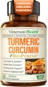 Turmeric Curcumin Supplement - 1200 mg Organic Turmeric + Tumeric Extract (95% Curcuminoids) for Joint Support & Digestive Health - Turmeric Supplement - Pure Curcumin with Black Pepper - 60 Capsules