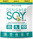 Σχεδιαστής Wellness, Soy Isolate Protein Powder with Biotin, Hyaluronic Acid, and Prebiotics, Vegan, 0 Sugar, Non-GMO, Angel Cake Vanilla, 1,87 lb