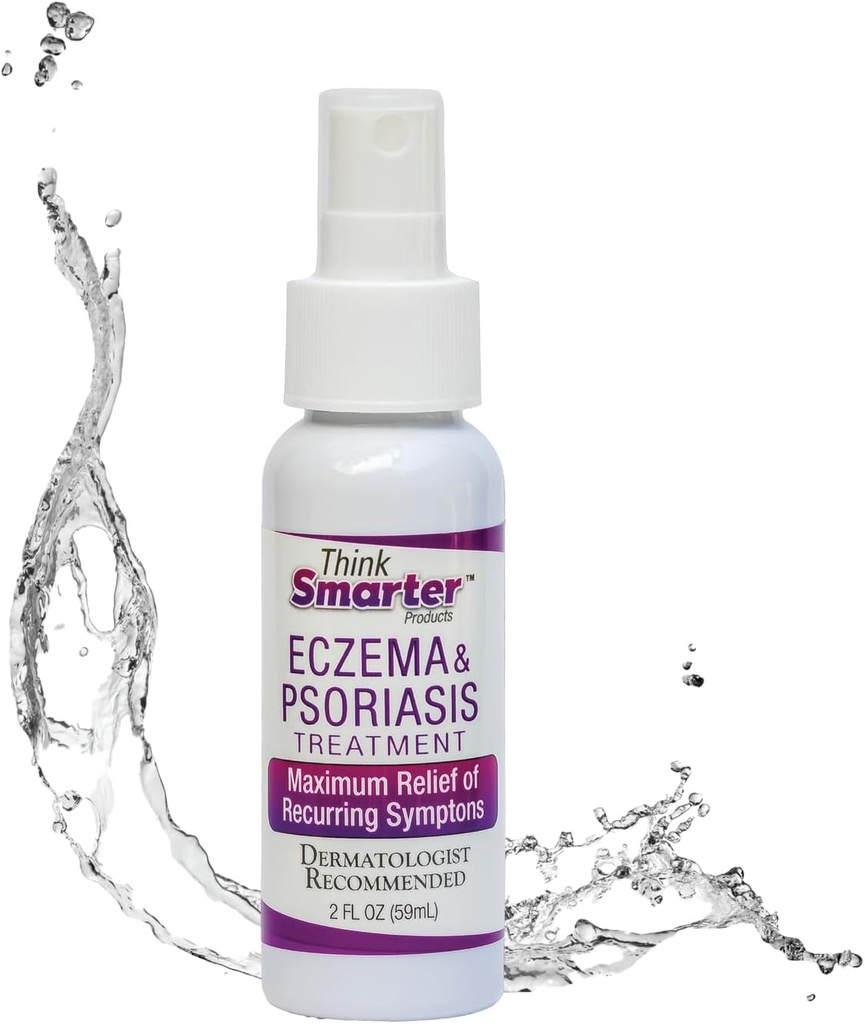 Eczema & Psoriasis Therapy, Hypochlorous Acid (HOCl) Spray for Skin & Scalp, Natural Itch Relief, Hypoallergenic, No Sting, Safe for All Ages, 2oz Spray