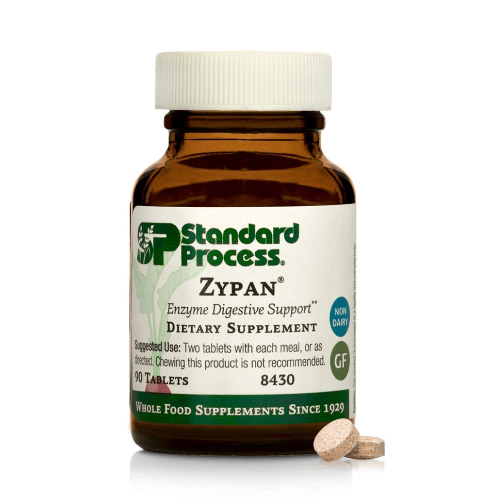 Τυποποιημένη διαδικασία Zypan - Digestive Health Support Supplement - Συμπλήρωμα HCI με παγκρεατίνη, υδροχλωρική βεταΐνη & πεψίνη - Υποστήριξη μακροθρεπτικό πέψη - 90 δισκία
