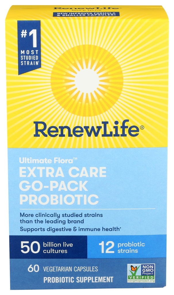 Ανανέωσε τη ζωή επιπλέον φροντίδα Ultimate Flora Probiotic 50 Billion Go Pack, 60 Ct