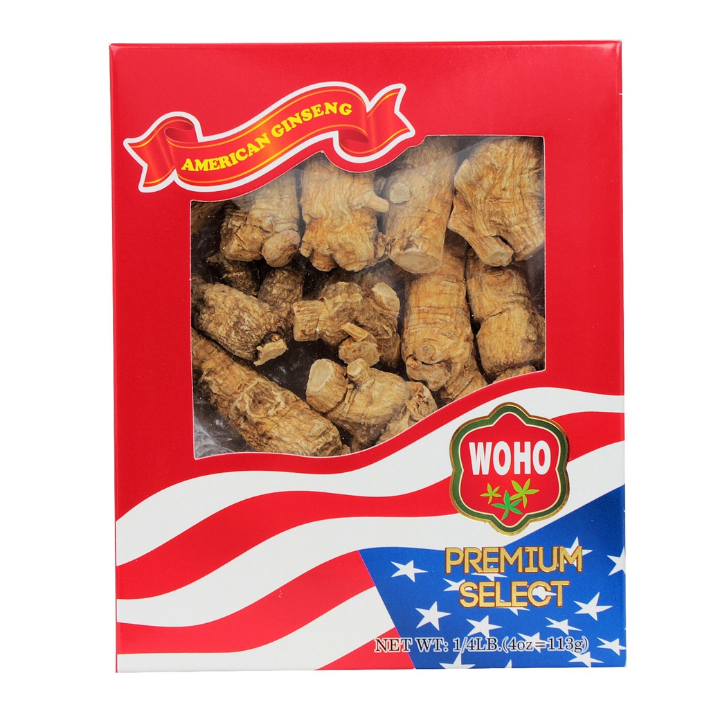 Woohoo Natural WOHO #109.4 Short Jumbo American Ginseng Roots 4oz Box