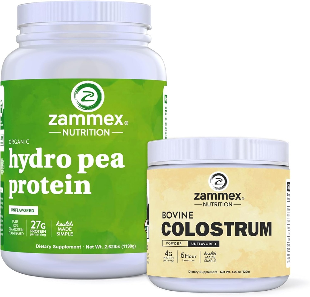 Zammex Pea Protein Powder + Βόειο πρωτόγαλα σε σκόνη