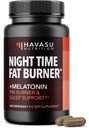 Night Time Fat Burner Κάψουλες για άνδρες και γυναίκες - Όρεξη Καταπραϋντικό για την απώλεια βάρους με το Λευκό Κίντνεϊ Bean - 60 Count - Μεταβολισμός Booster με μελατονίνη για υποστήριξη ύπνου - 2-Month Supply