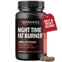 Night Time Fat Burner Κάψουλες για άνδρες και γυναίκες - Ορεκτικό Καταπραϋντικό για την απώλεια βάρους με το Λευκό Κίντνεϊ Bean - 60 Count - Μεταβολισμός Booster με μελατονίνη για υποστήριξη ύπνου - 2-Month Supply