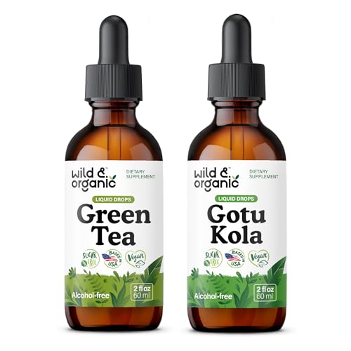 Άγρια & οργανικά πράσινο τσάι Βάμμα 2 fl oz & Gotu Kola Βάμμα 2 fl oz