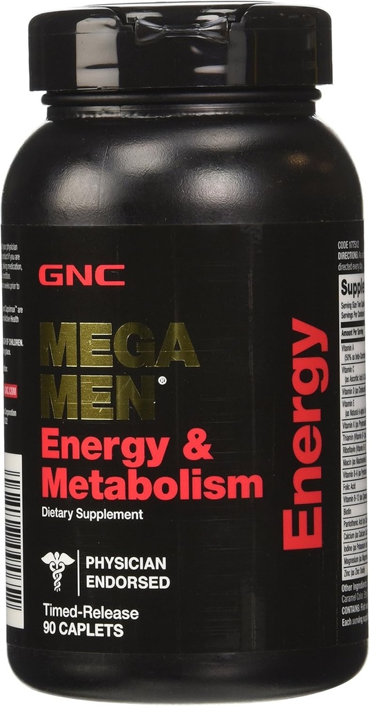 GNC Mega Men Energy and Metabolism Supplement, 90 Count