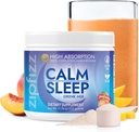 Zipfizz Nightly Calm & Sleep Supplement Powder, Peach Mango, 12.3 oz (30-60 Servings) 