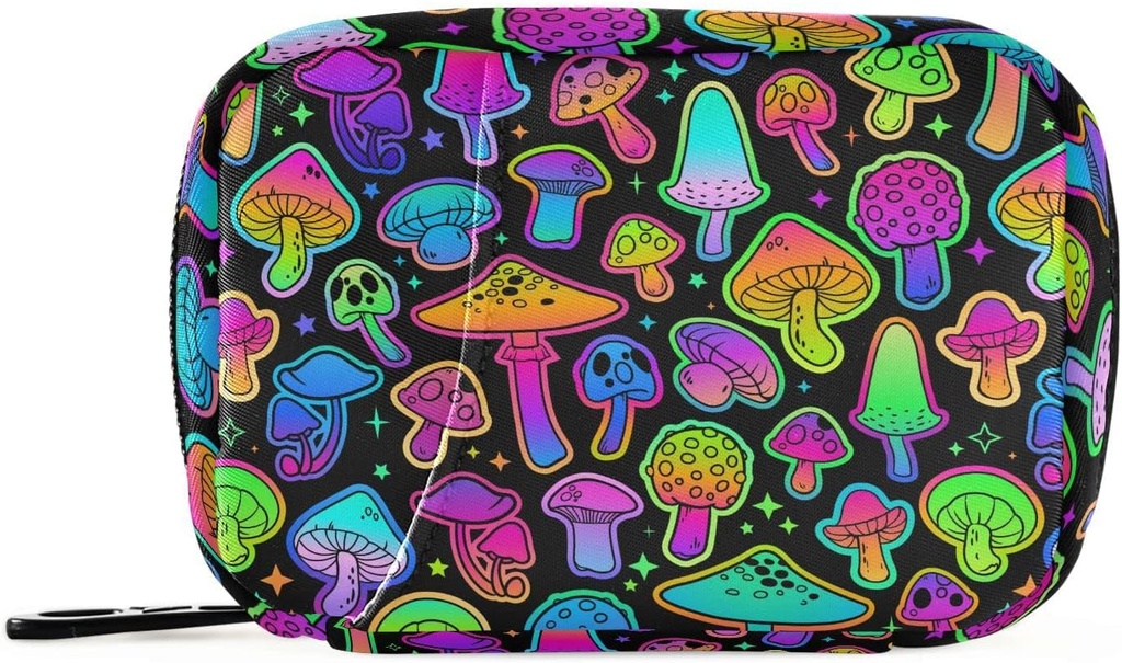 Κουτί χαπιών Mushroom Πολύχρωμο 7 ημέρες Χάπια Υπόθεση Ταξιδιού Τσάντα οργανωτή χαπιών με Zipper Φορητή Εβδομαδιαία τσάντα συμπλήρωμα βιταμίνης