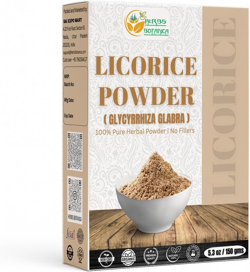 Βότανα Botanica Licorice Powder 100% Pure & Natural Licorice Root Powder for Herbal Tea, Skin Care, & DIY Beauty Natural Licorice Root Supplement 5.3 oz Resealable Pack