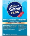 Alka-Seltzer Plus Μέγιστη δύναμη Βήχας, Mucus & Συμφόρησης Υγρά Gels, γρήγορη και αποτελεσματική ανακούφιση από τη συμφόρηση στο στήθος, Βήχας Καταπραϋντικό, Για Ενήλικες και Παιδιά 12 Χρόνια και Ηλικιωμένοι 24 Μέτρα