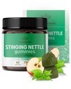 HERBAMAMA Sting Nattle Gummies - 7500mg Sting Nettle Root Extract για την υποστήριξη των ουροφόρων δένδρων για γυναίκες και άνδρες - Vegan, μη GMO Urtica Dioica συμπλήρωμα - 60 Pectin-based Apple-Flavored Chews