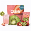 Cure Hydration - Electrolyte Drink Powder Strawberry Kiwi 14 Packets | Plant-Based Dehydration Relief Mix Made with Coconut Water, No Added Sugar, Vegan, Non-GMO, Gluten Free, FSA-HSA Eligible