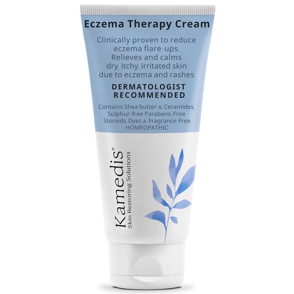 KAMEDIS Eczema Θεραπεία Καταπραϋντική κρέμα σώματος. Βοτανική βάση. Κλινικά αποδεδειγμένα για φαγούρα, ξηρό, ερεθισμένο δέρμα. Δερματολόγος συνέστησε ενυδατική θεραπεία. SLS & paraben-free.