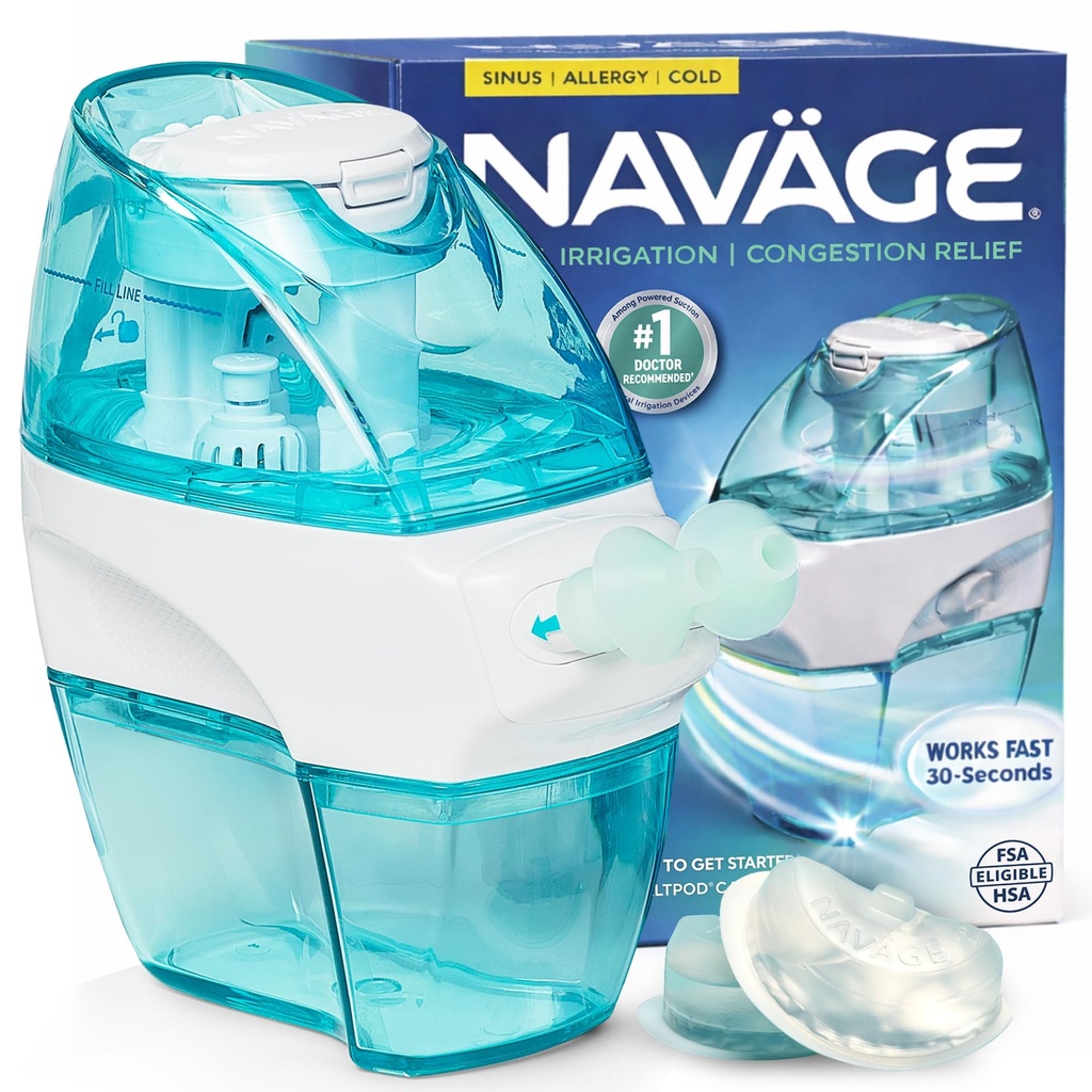 Navage Starter Bundle - Nasινικό σύστημα άρδευσης - Αλάτι Nasal Rinse Kit με 1 Navage Nose Cleaner και 30 Salt Pods