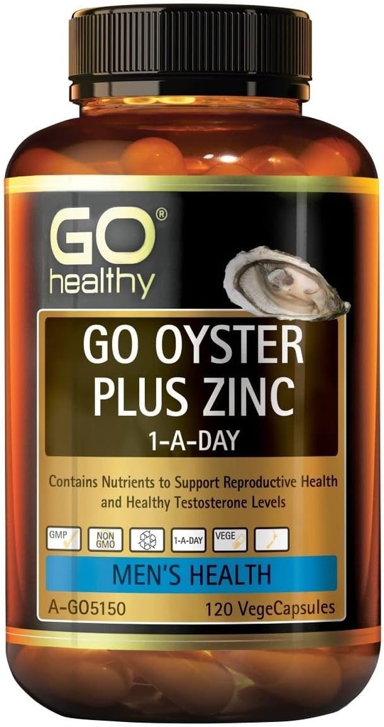 GO Healthy Oyster Plus ψευδάργυρος 1-A-Day 120 κάψουλες Vege