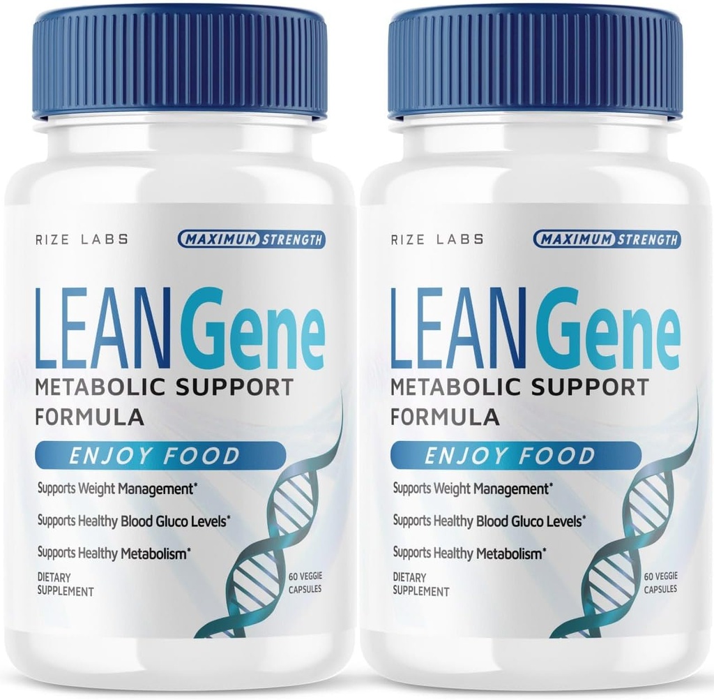 rize labs Lean Gene Supplement, Μεταβολική Φόρμουλα Υποστήριξης, Lean Gene για Σύνθετη Απώλεια Βάρος, Lean Gene Μέγιστη Δύναμη Κάψουλες, LeanGenex Όλα-Φυσικά Χάπια (120 Κάψουλες) (Pack of 2)