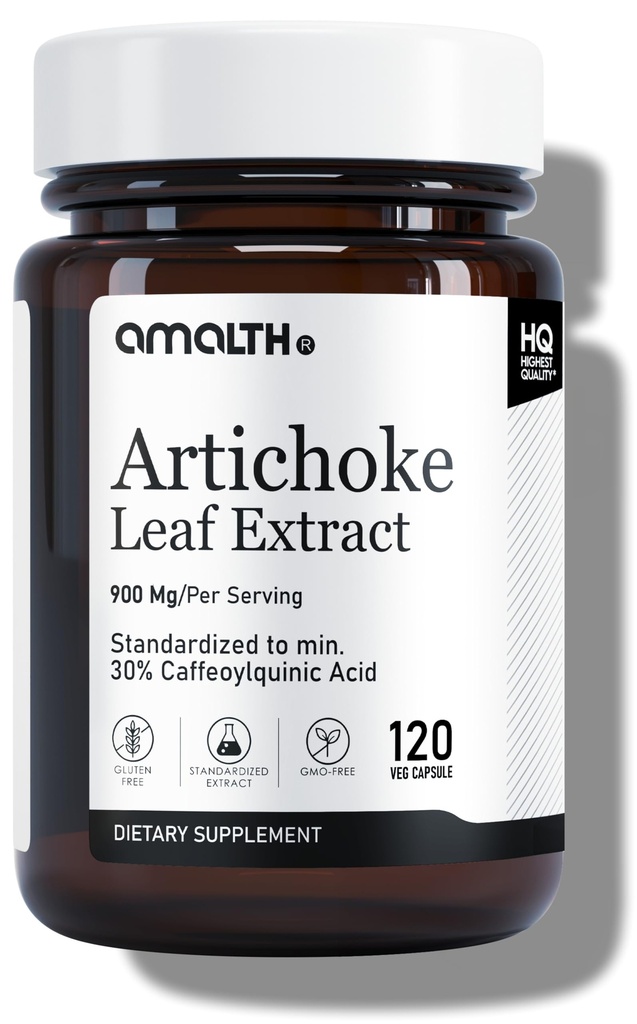 Artichoke Leaf Extract Capsules 900 mg | Cynara Scolymus Extract Capsules Standardized 30% Caffeoylquinic Acid | Artichoke Extract Supplement | Herbal Digestive Wellness Support | 120 Veg Capsules