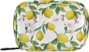 Υδατογραφία Floral Lemon Pill Box 7 Day Pill Υπόθεση Travel Pill Τσάντα Organizer με Zipper Φορητή Εβδομαδιαία περίπτωση Συμπαγές μέγεθος για τον κάτοχο συμπλήρωμα βιταμίνης
