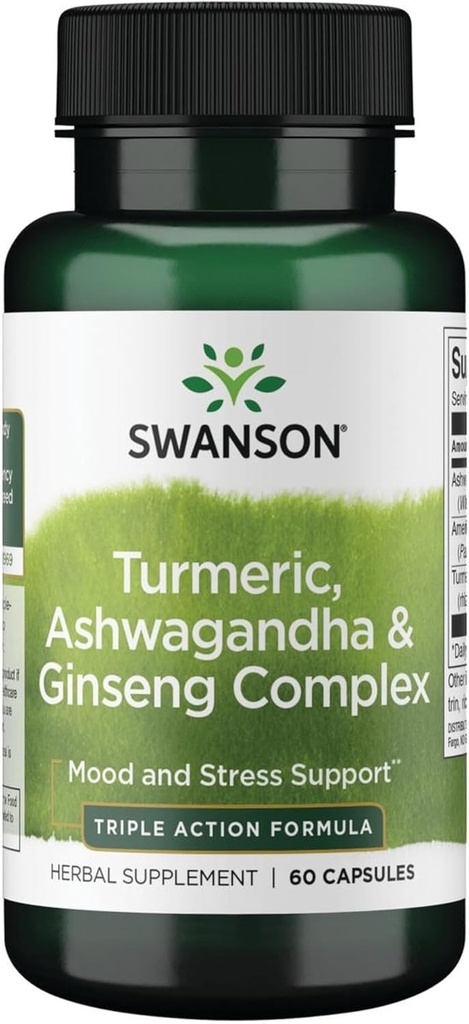 Swanson Full Spectrum Turmeric Ashwagandha & Ginseng Complex 60 κάψουλες