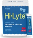 Hi-Lyte Electrolytes + Protein Quick Sticks Crisp Apple, 16 μερίδες - Νάτριο, Κάλιο, πρωτεΐνη ορού γάλακτος - Κετοφιλική - 5g πρωτεΐνη, Χωρίς ζάχαρη