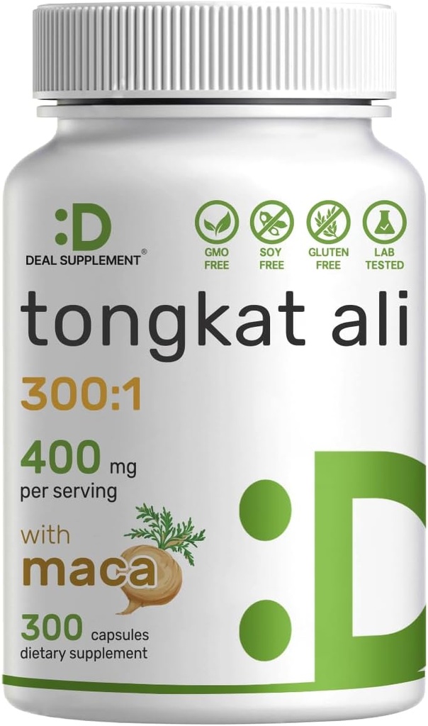 DEAL ΣΥΜΠΛΗΡΩΜΑ Tongkat Ali Extract 300:1 400mg & Maca Root 400mg 