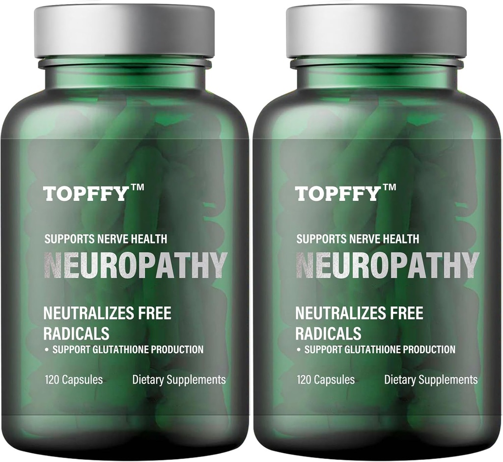 Νευροπάθεια Διατροφική Μείγμα για Nerve Disfort Relief, με 600mg Alpha Lipoic Acid -Βενφοτιαμίνη, Μέγιστη Δύναμη Φυσικές Νευρικές Βιταμίνες, Κατάλληλο για Πόδια, Χέρια, Δάχτυλα, Πόδια
